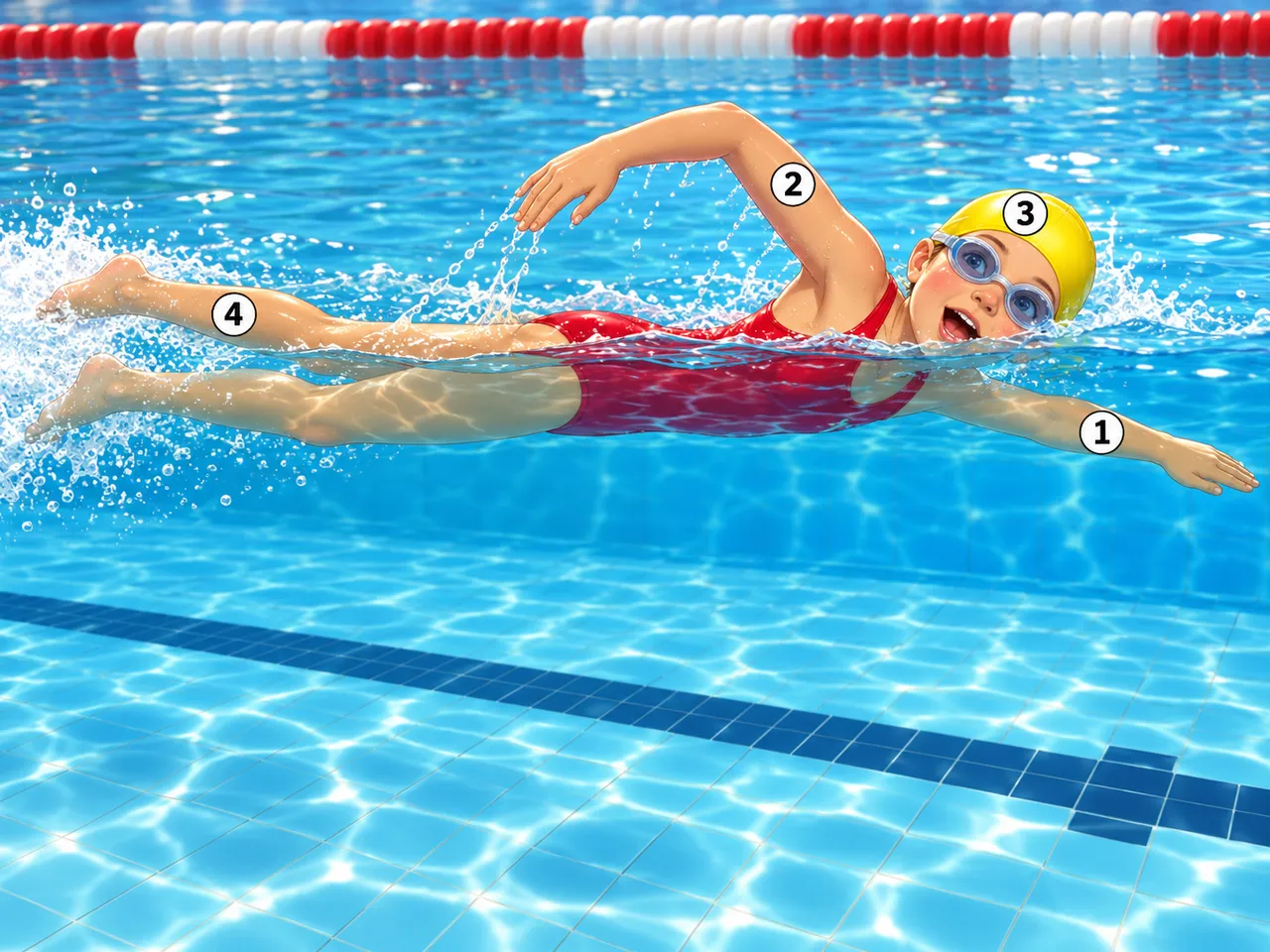 Swimming Front Crawl