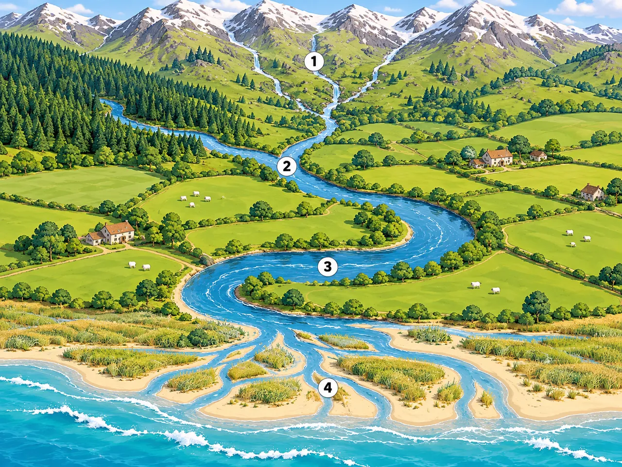 Le voyage d’un fleuve jusqu’à la mer