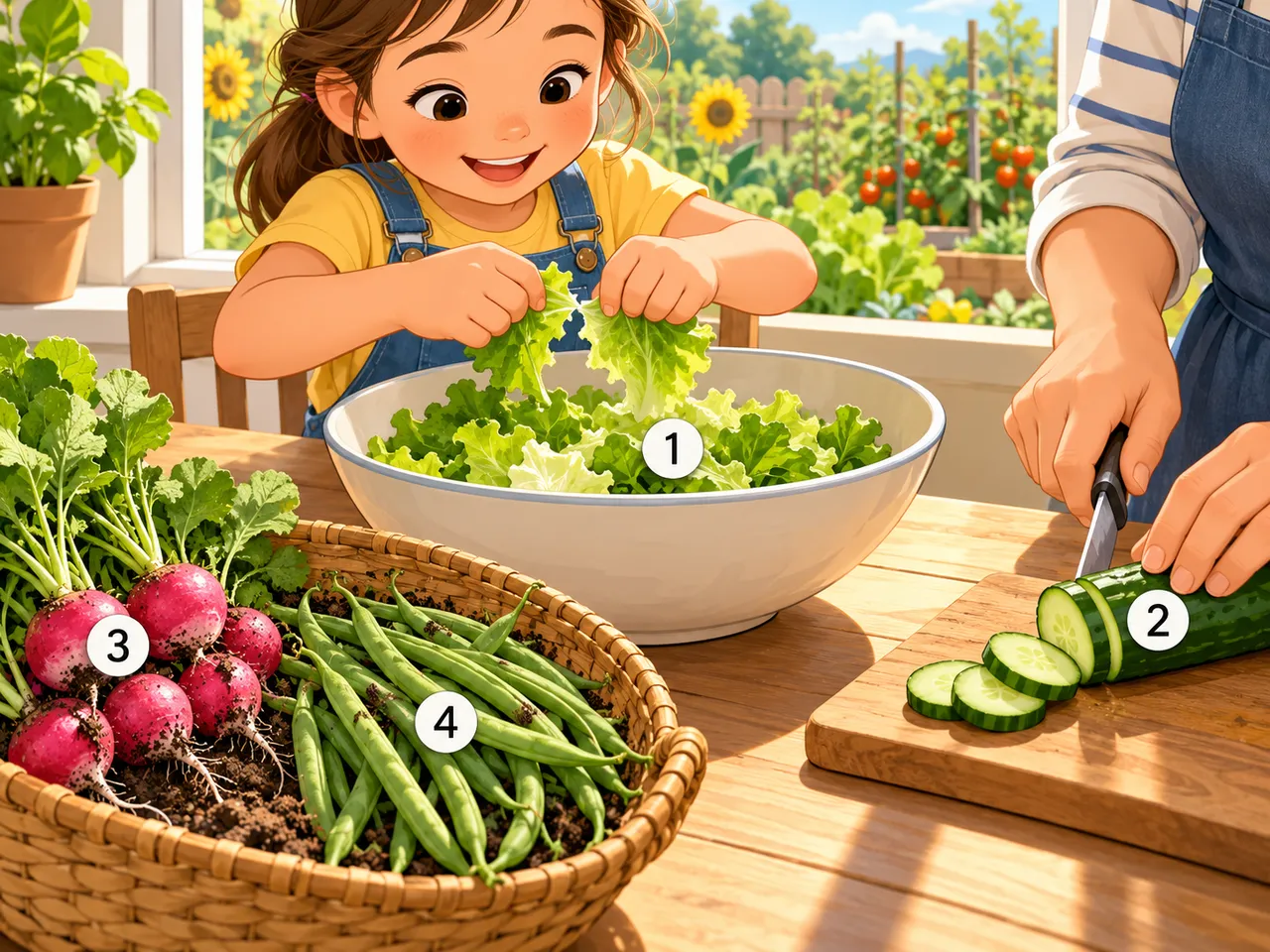 Salade d’été du potager