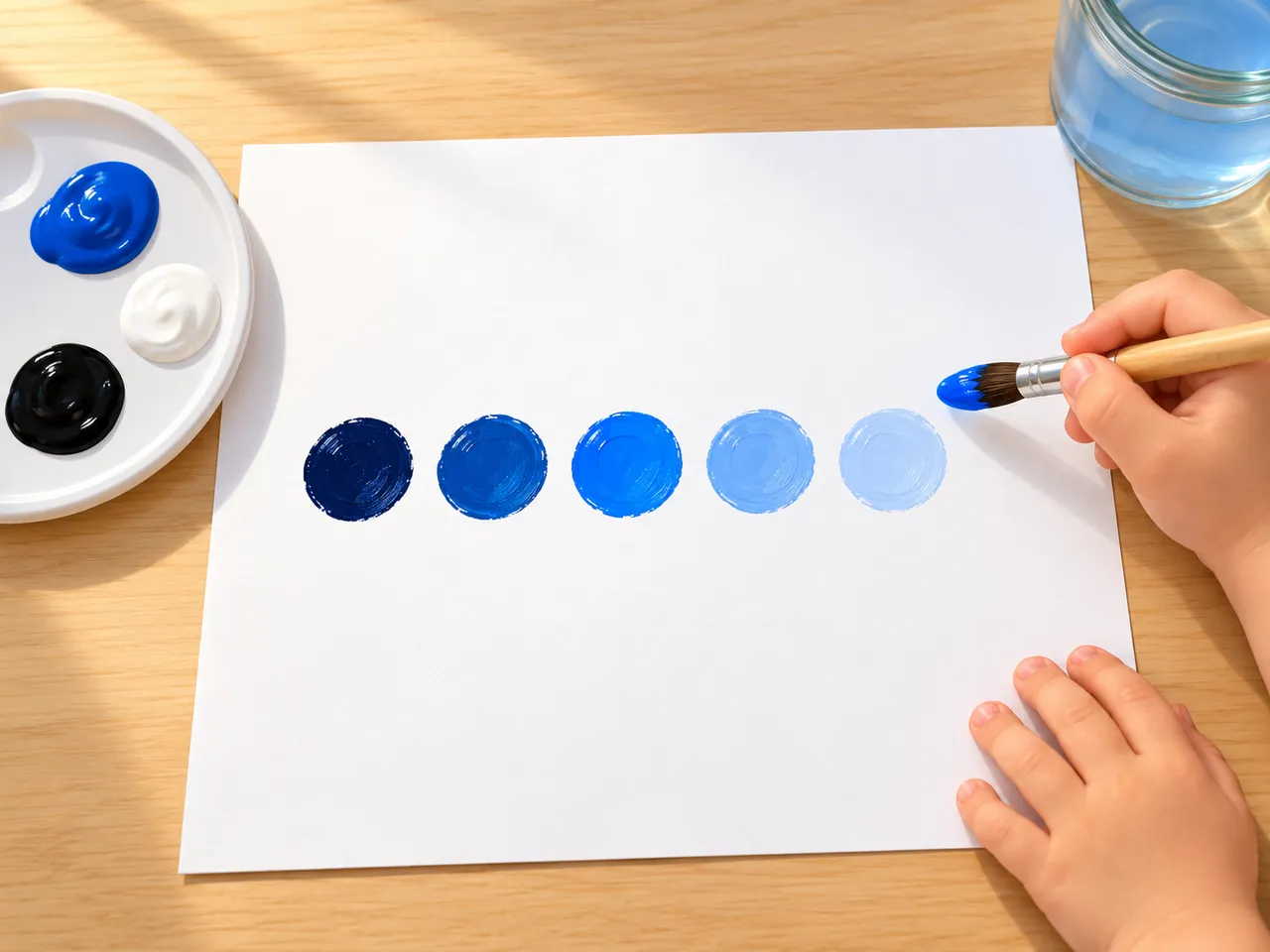 Bleu clair et bleu foncé