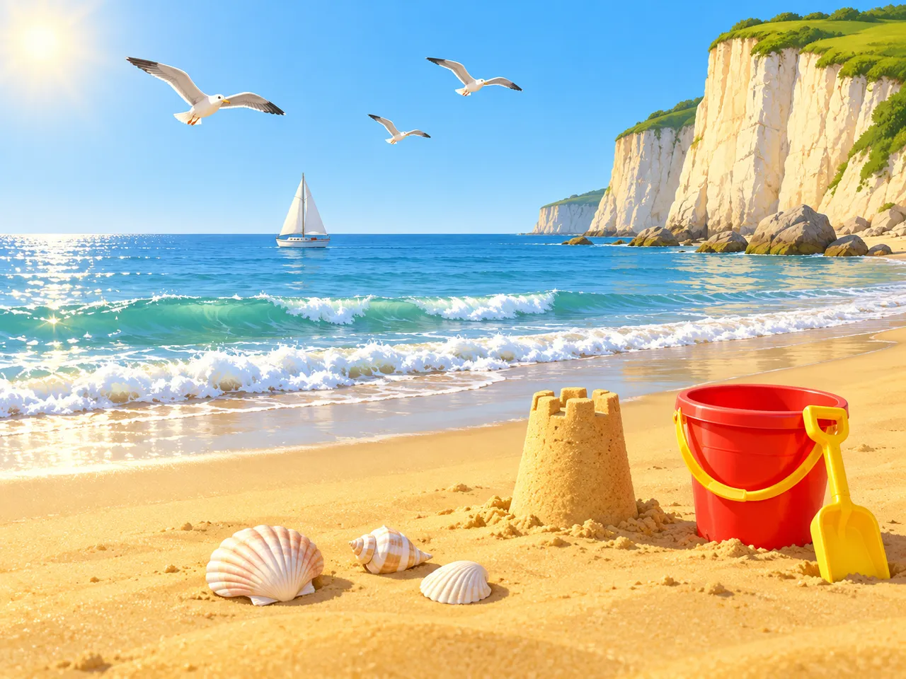 Une journée au bord de la mer