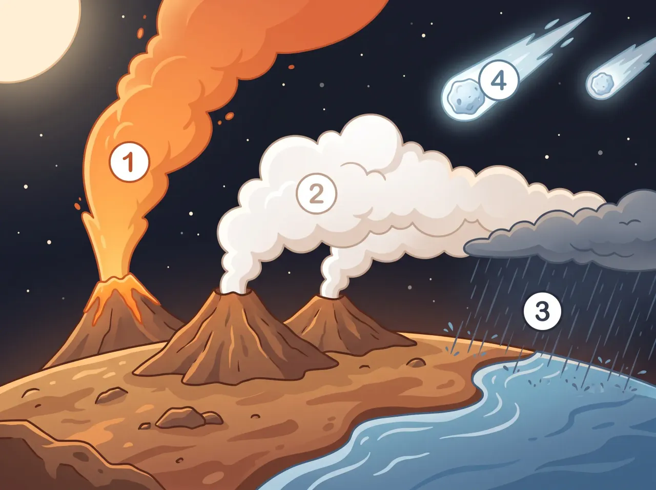 Vulcani ghiaccio e primi oceani