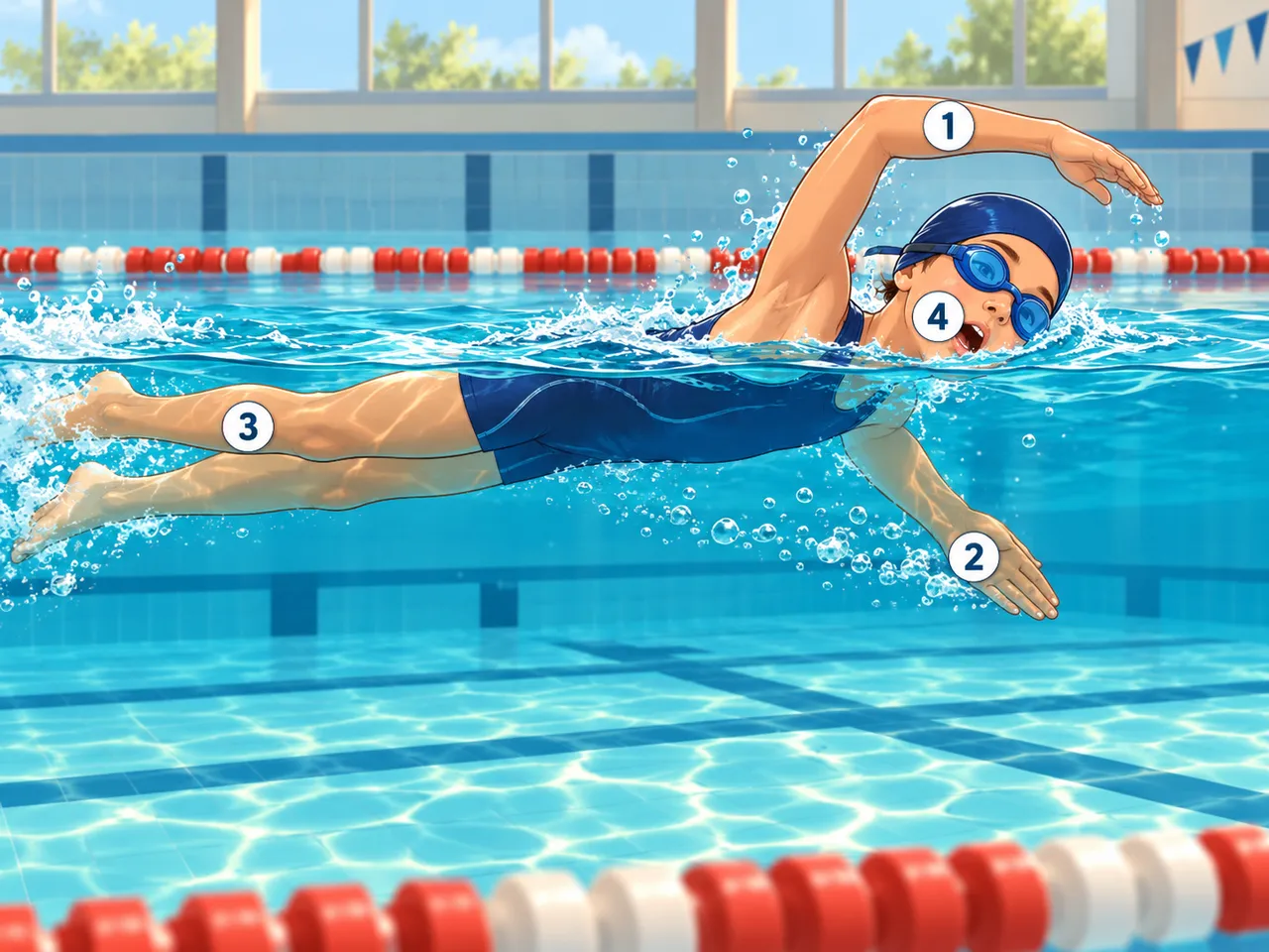 Swimming Front Crawl