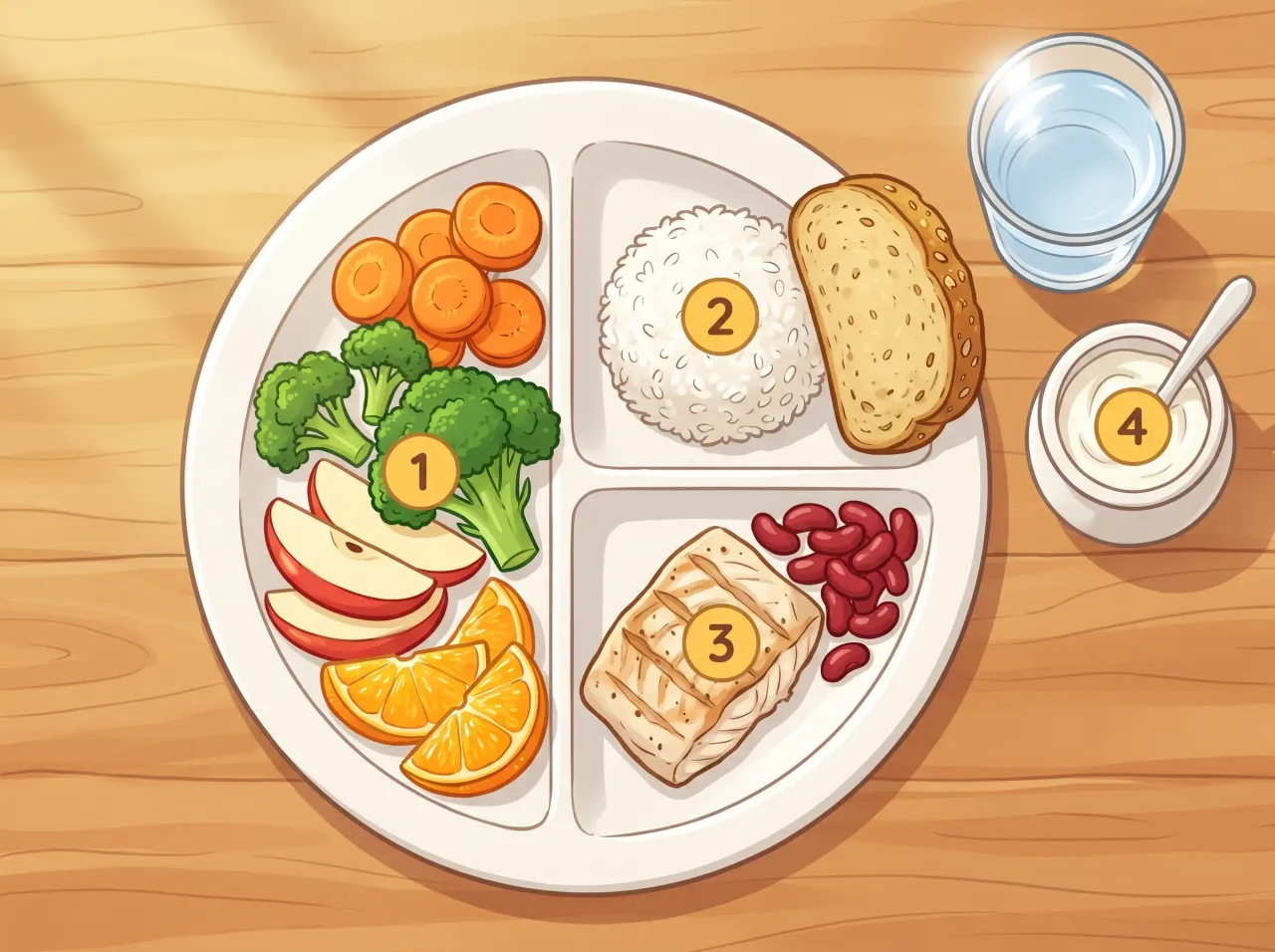 Une assiette équilibrée