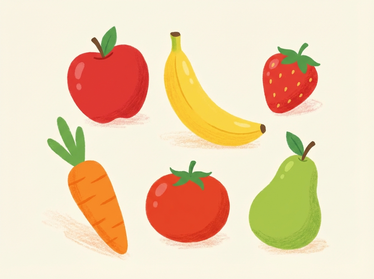 Six fruits et légumes