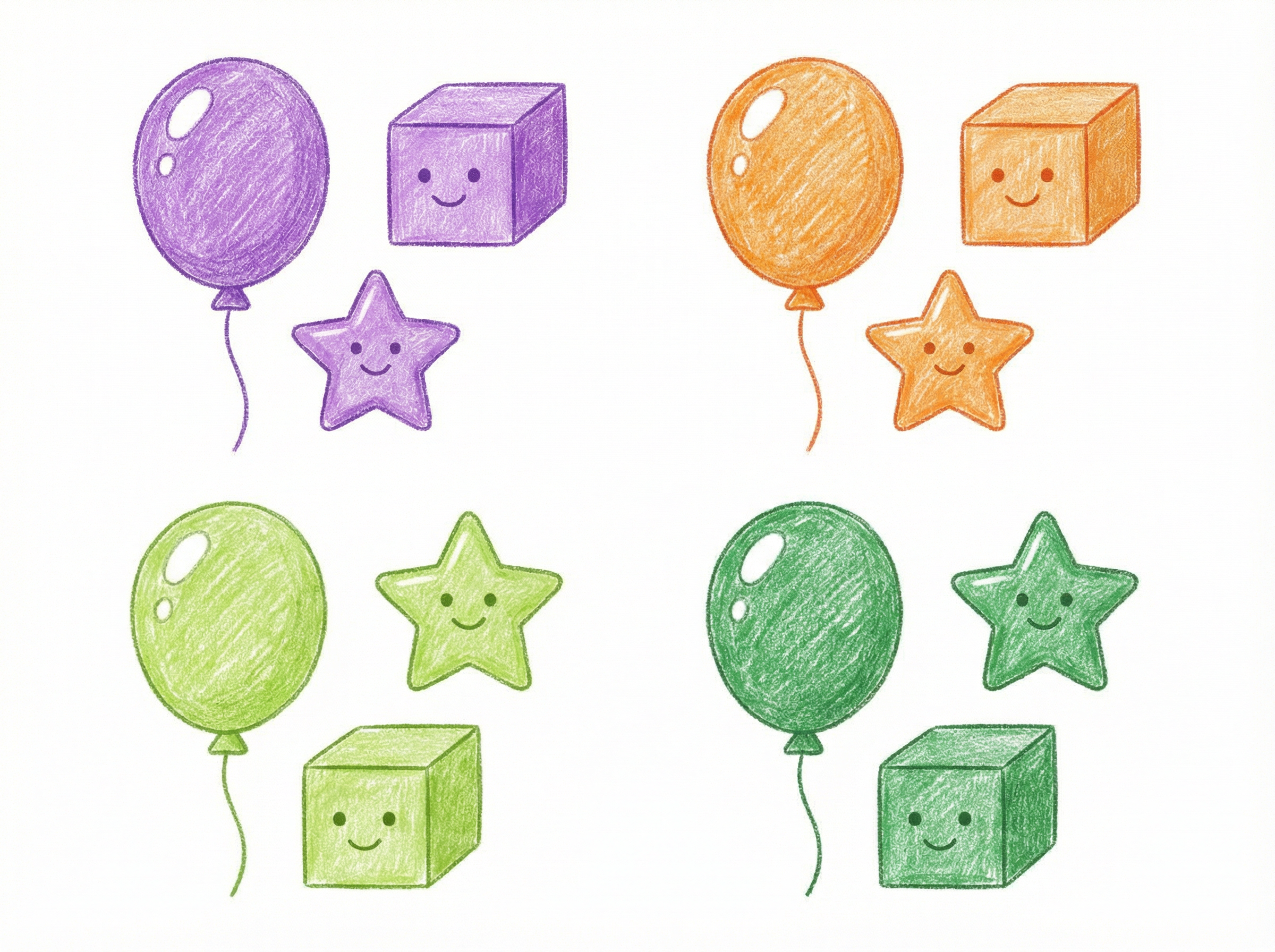 Ballons, cubes et étoiles