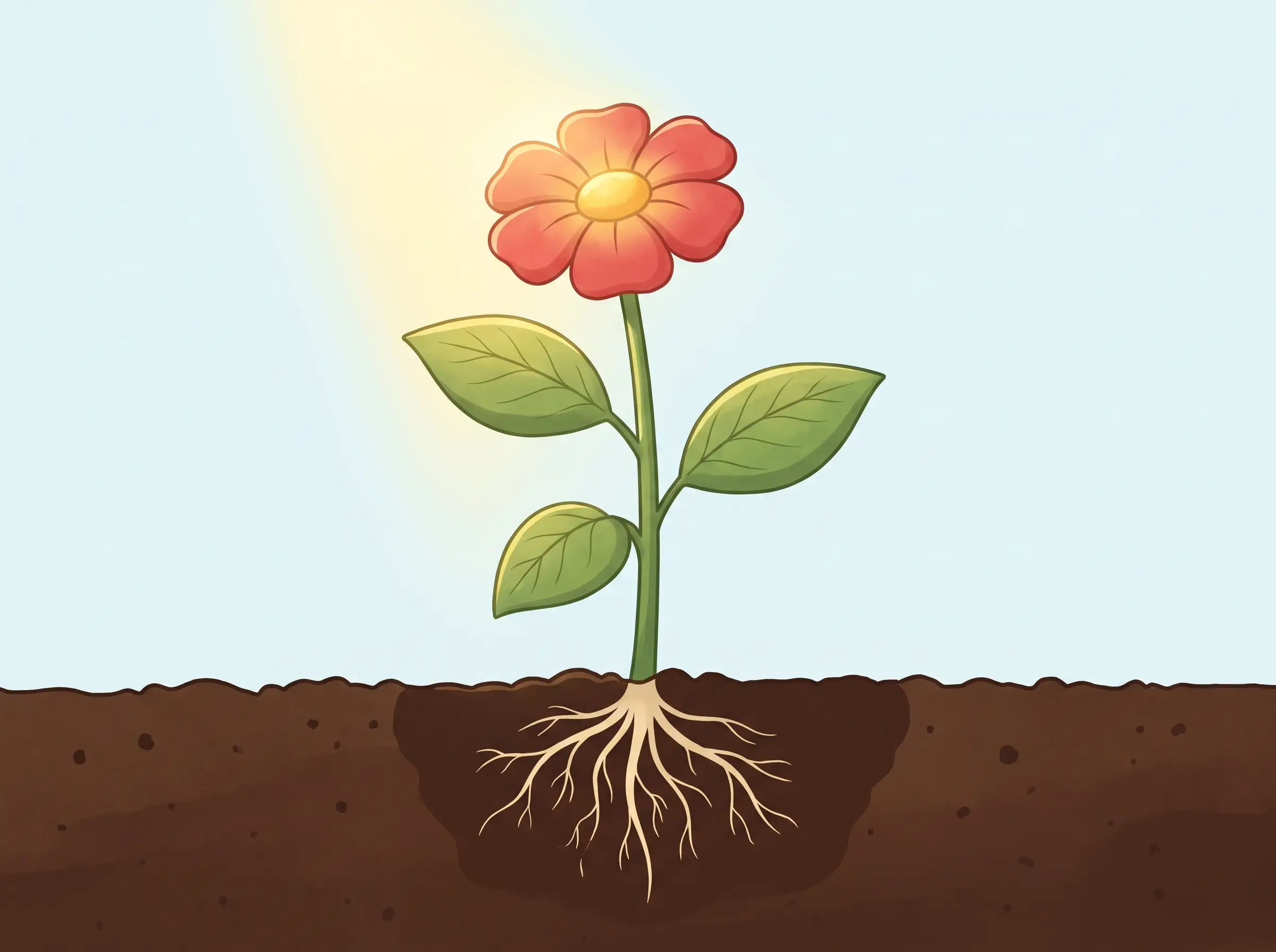Les parties d'une plante