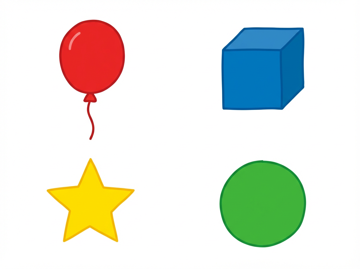 Quatre formes, quatre couleurs